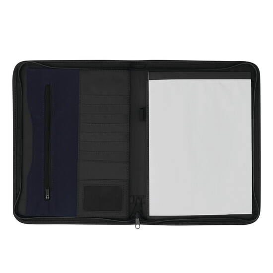 Konferenzmappe AVANTI ZIP im DIN-A4-Format, blau, schwarz
