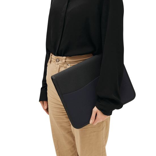 Konferenzmappe AVANTI ZIP im DIN-A4-Format, blau, schwarz