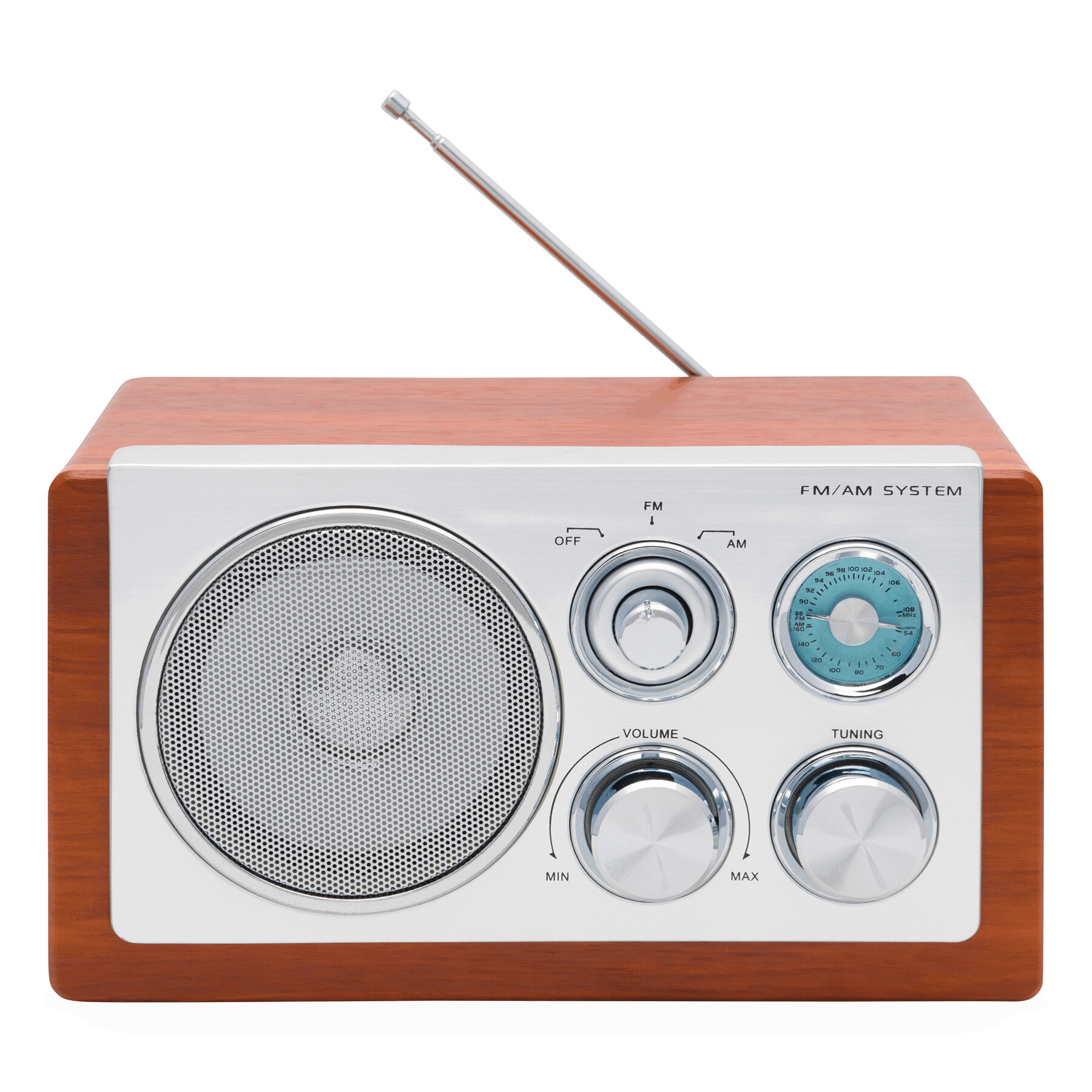 AM/ FM-Radio CLASSIC, braun, silber