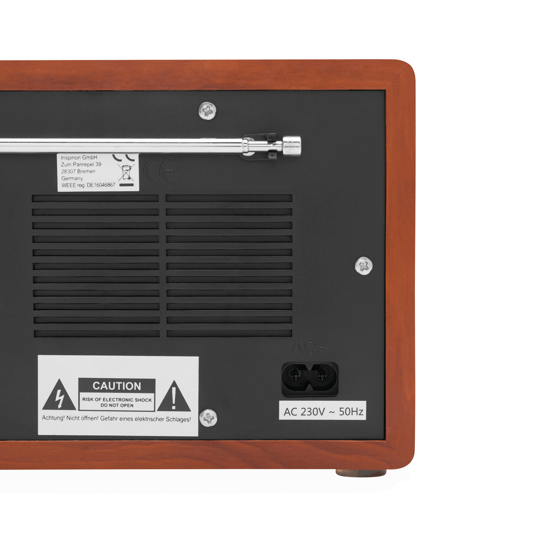 AM/ FM-Radio CLASSIC, braun, silber