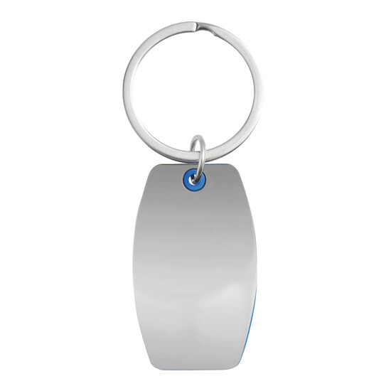Schlüsselanhänger MIRROR, blau, silber