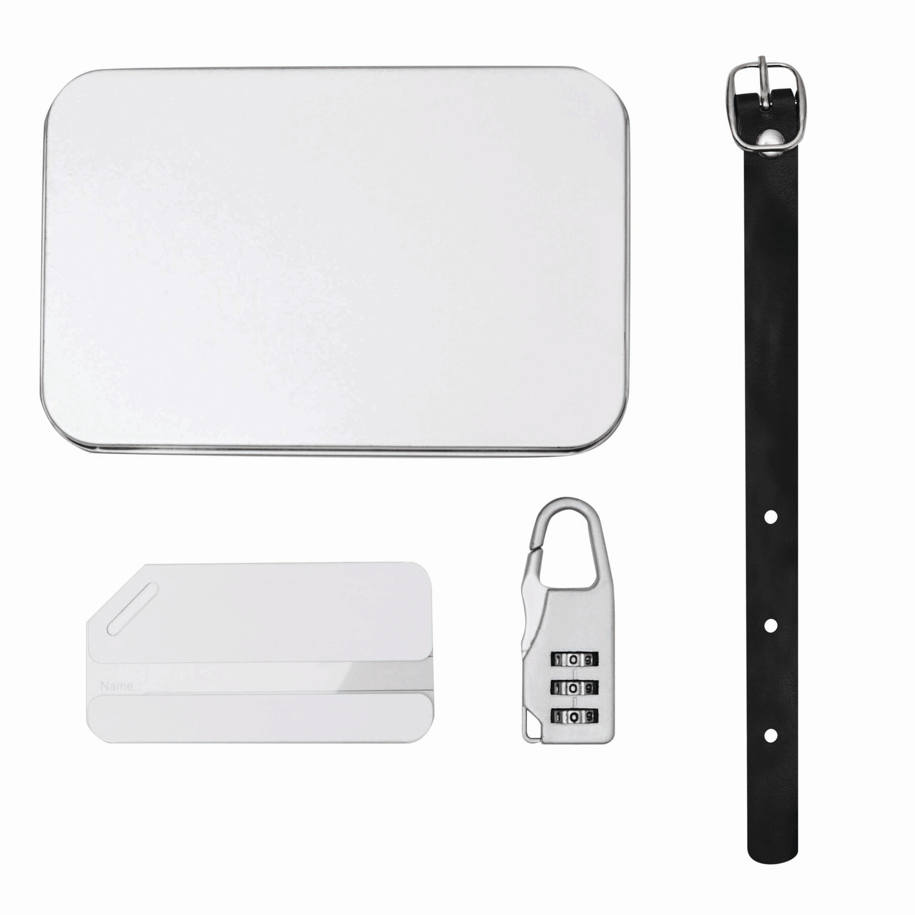 Gepäckanhänger-Set FAR AWAY, silber