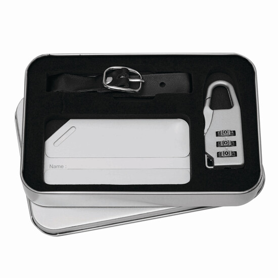 Gepäckanhänger-Set FAR AWAY, silber