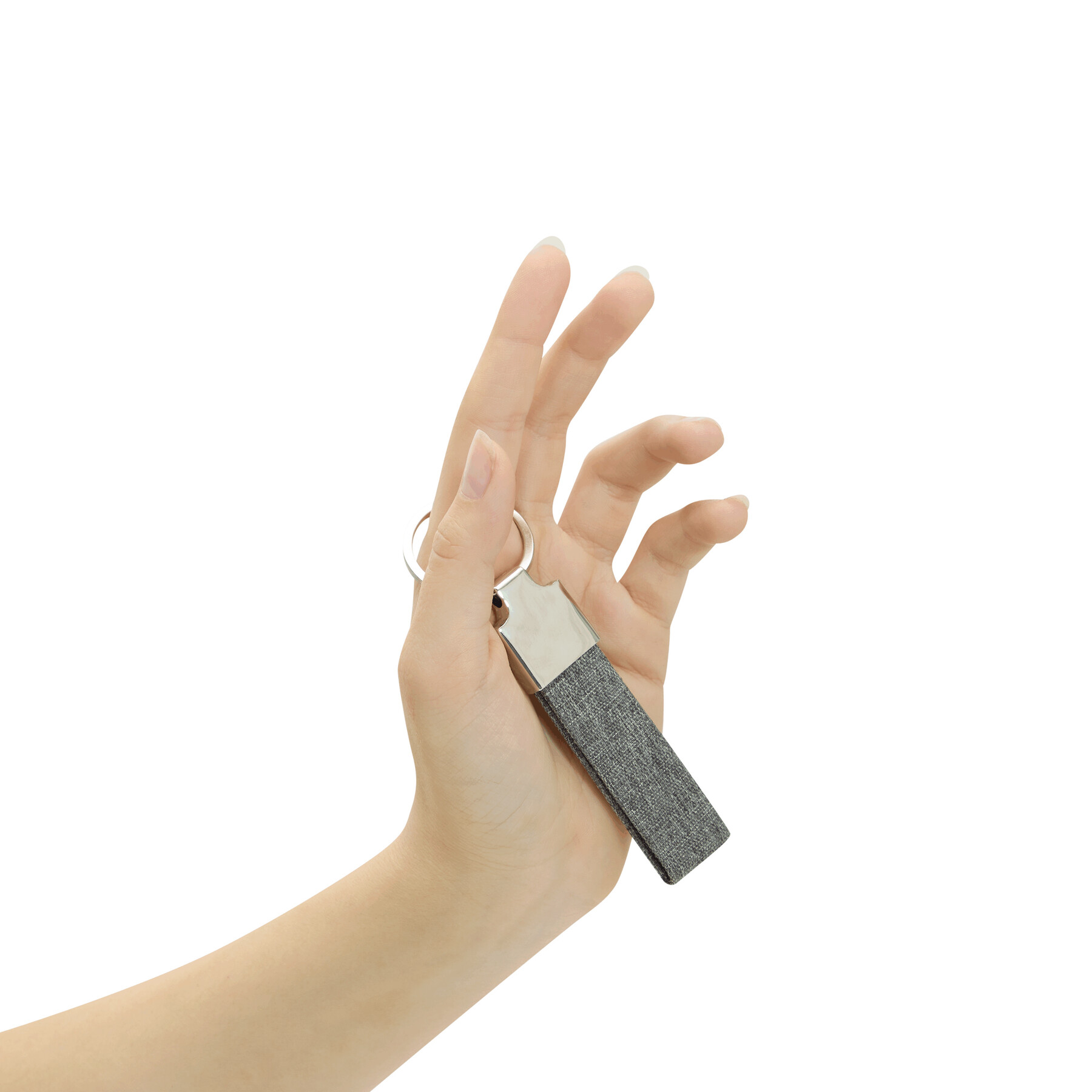 Schlüsselanhänger NICE, grau