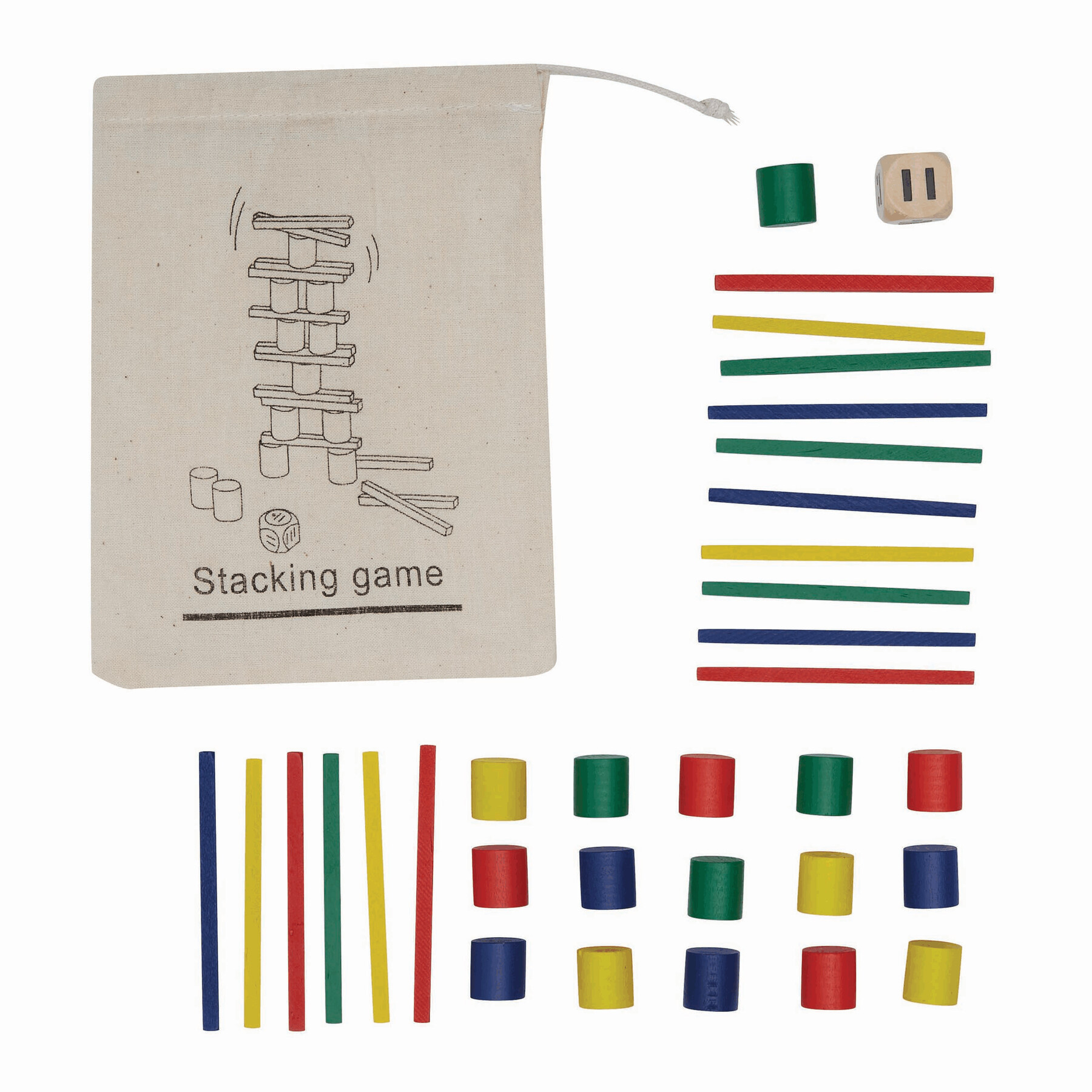 Geschicklichkeitsspiel STACKING, farbig