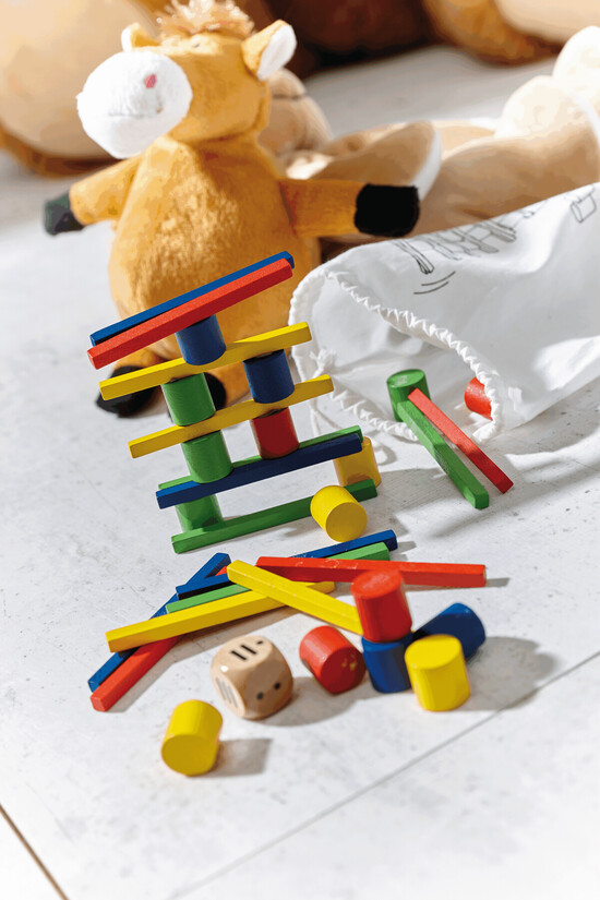 Geschicklichkeitsspiel STACKING, farbig