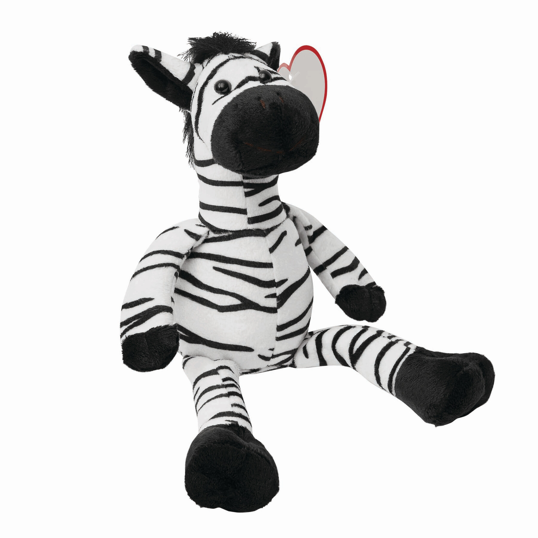 Plüsch-Zebra LORENZO, schwarz, weiß