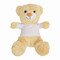 Plüsch-Bär ALEXANDER mit weißem T-Shirt (separat gepackt), braun, weiß