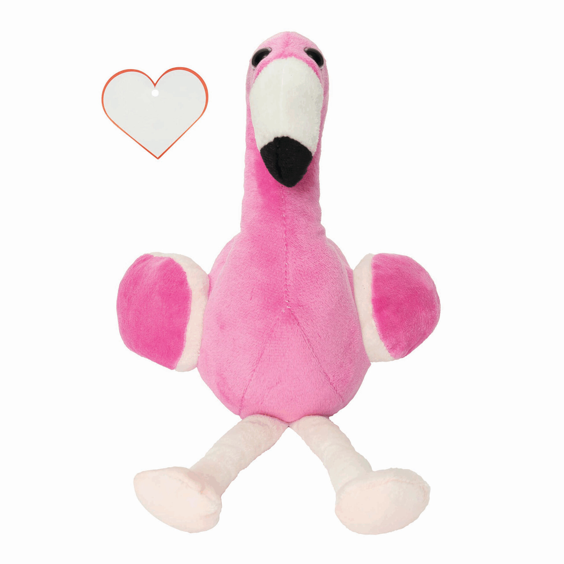 Plüsch-Flamingo LUISA, pink, schwarz, weiß