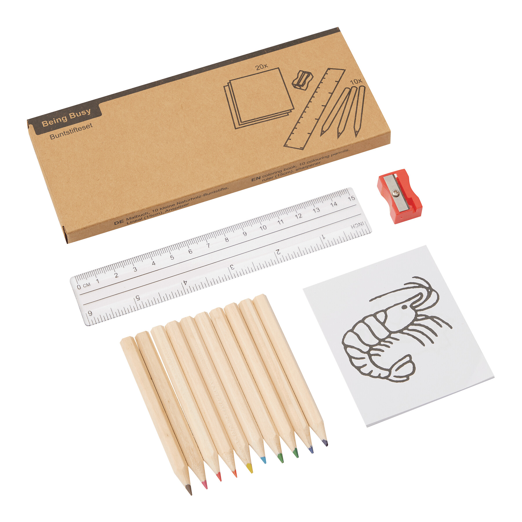 Buntstifteset BEING BUSY, braun