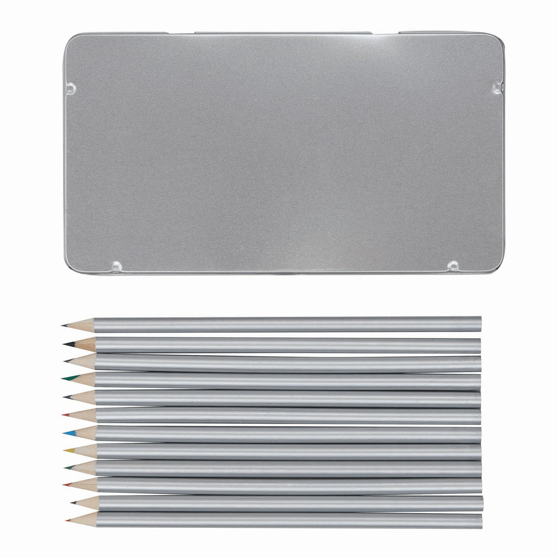 Lange Buntstifte SILVERSTAR, silber