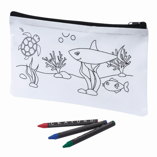 Stiftetasche COLOURFUL SCHOOL, weiß