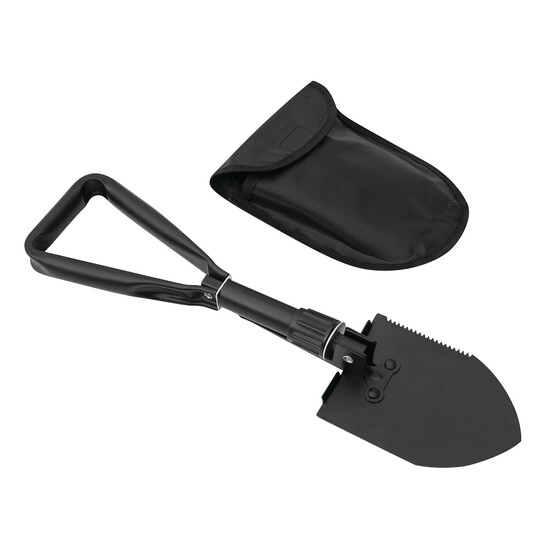 Faltbarer Spaten SCOOP mit Tasche, schwarz