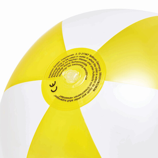 Aufblasbarer Strandball ATLANTIC SHINY, gelb, weiß