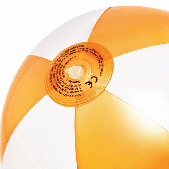 Aufblasbarer Strandball ATLANTIC SHINY, orange, weiß