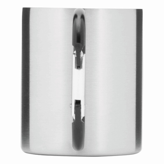 Edelstahl Becher HIKING DAY, schwarz, silber