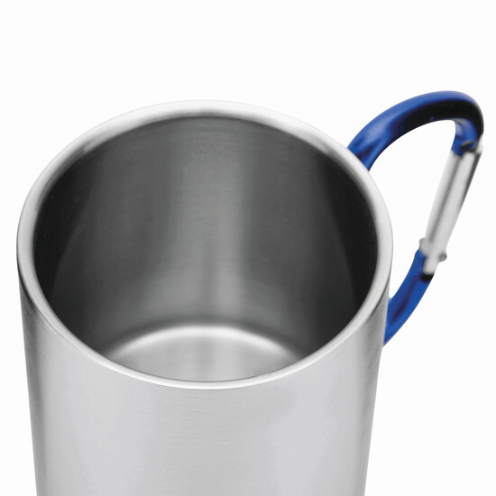 Edelstahl Becher HIKING DAY, blau, silber