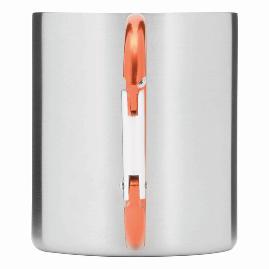 Edelstahl Becher HIKING DAY, orange, silber