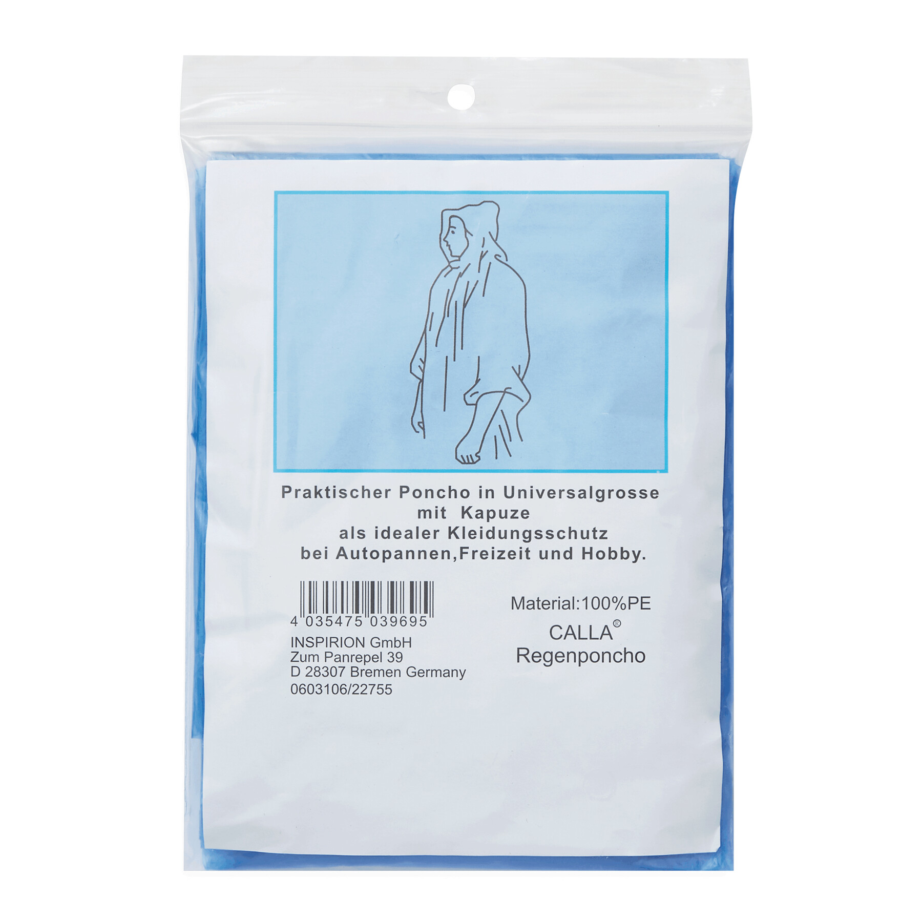 Regenponcho AUTUMN, blau