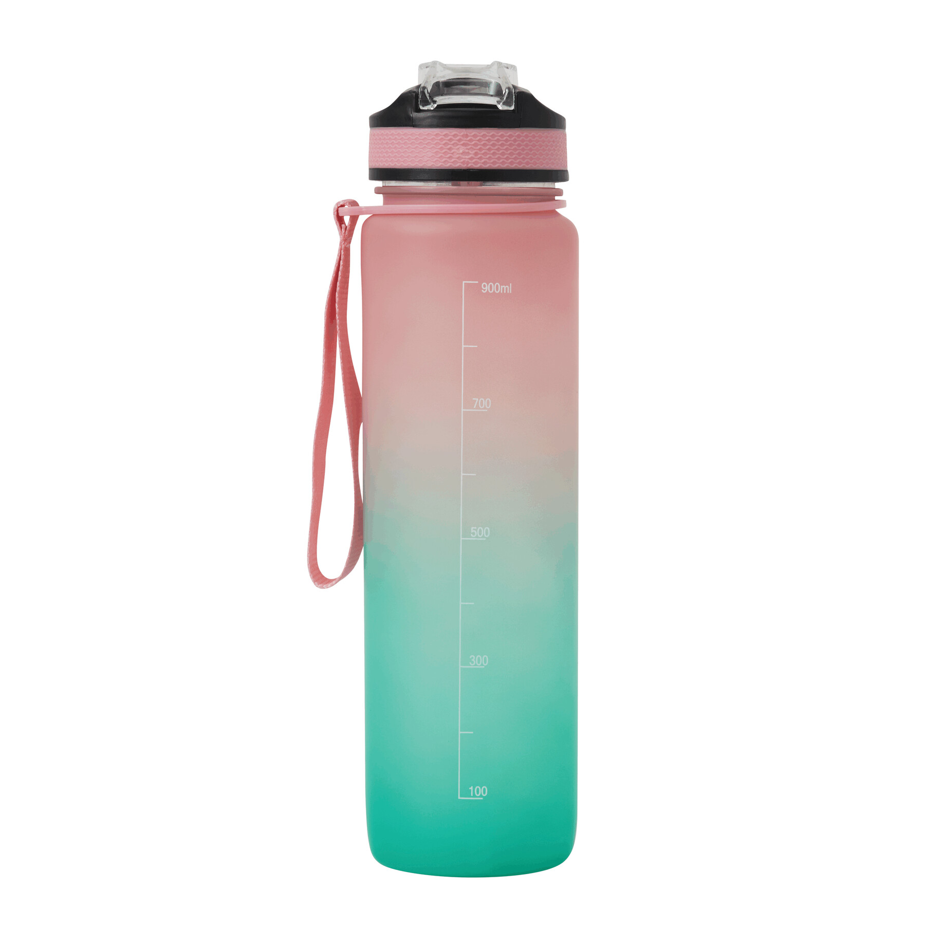 Sport-Trinkflasche HYDRO LEVEL, pink, türkis