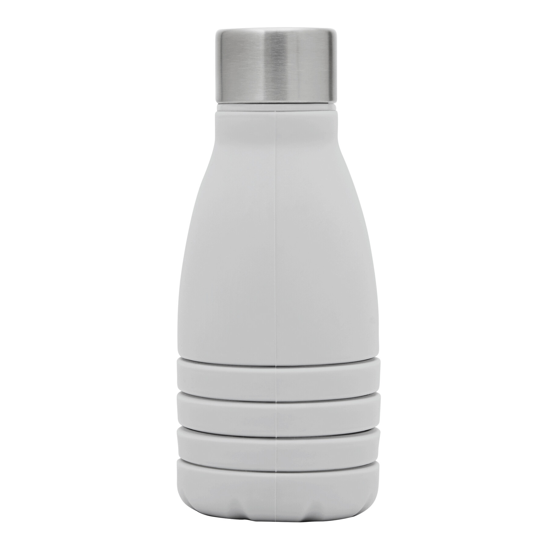 Faltbare Trinkflasche BIG GETS SMALL, grau