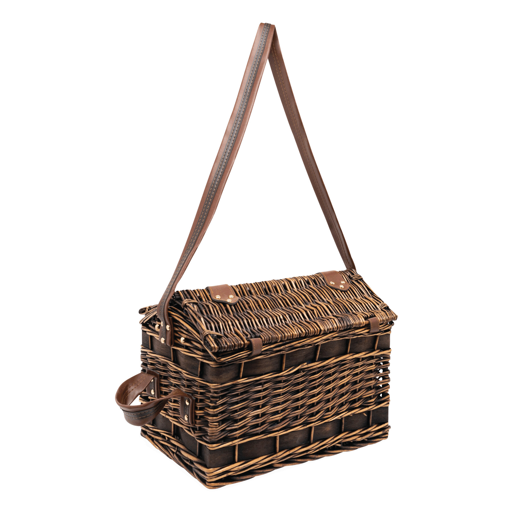 Weiden-Picknickkorb SUMMERTIME, blau