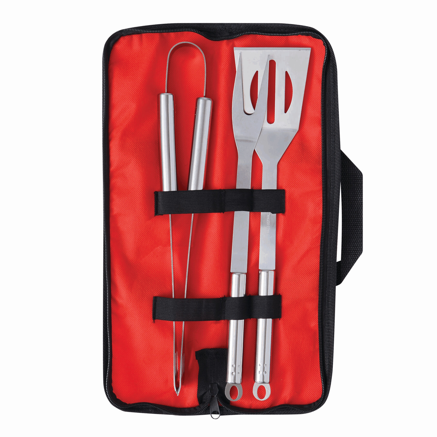 Grillbesteck SMOKY, rot, schwarz