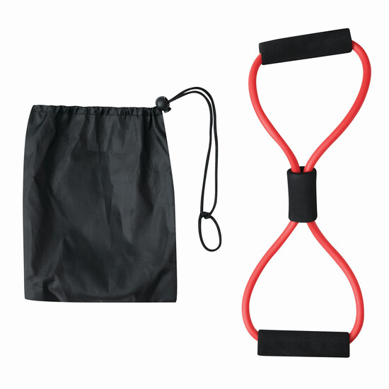 Fitnessband ELASTICAL, rot, schwarz