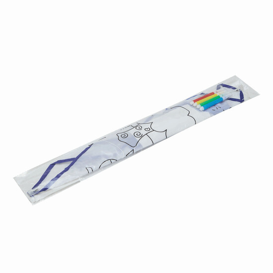 Drachen zum Bemalen ARTISTIC, blau, weiß