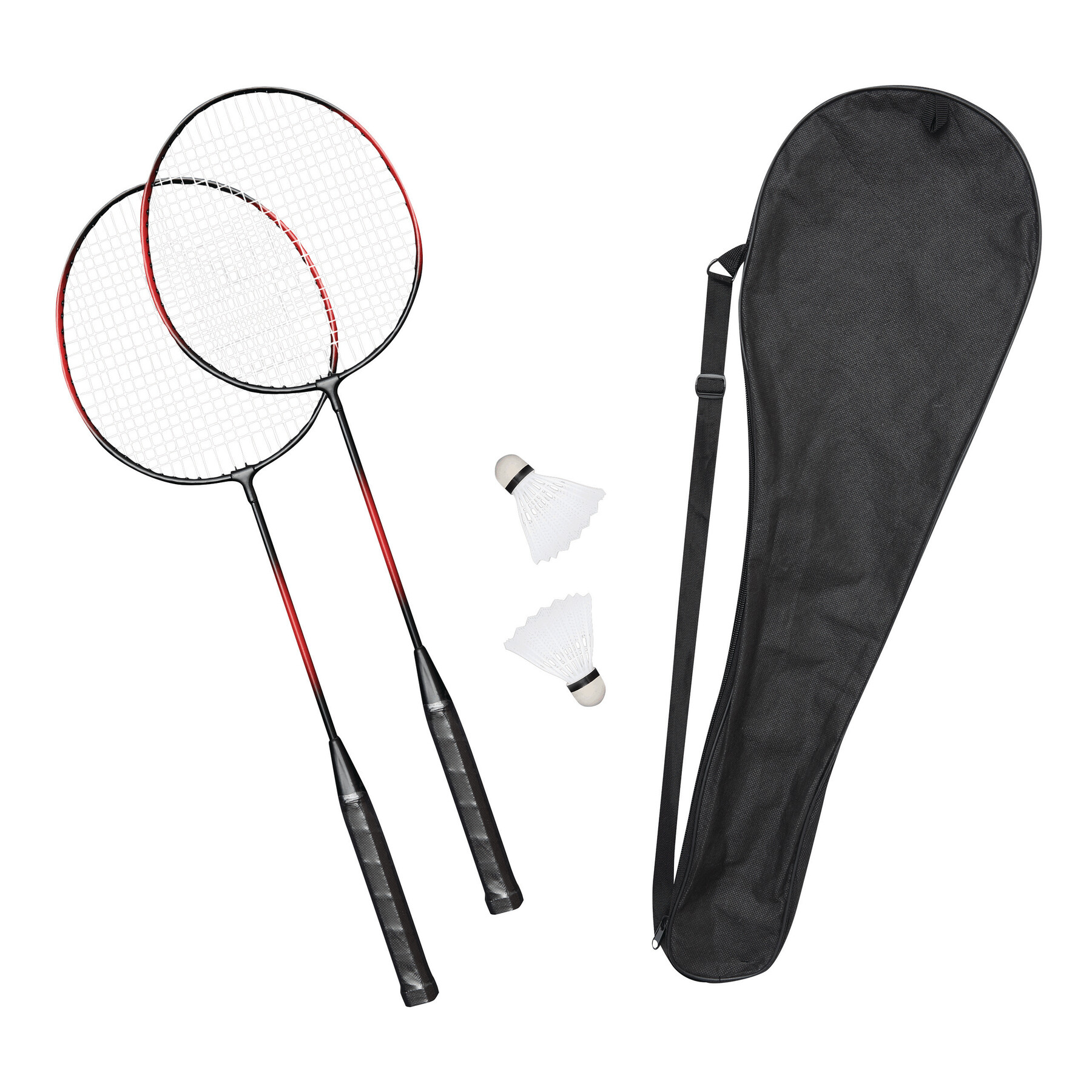 Badminton-Set SMASH, rot, schwarz