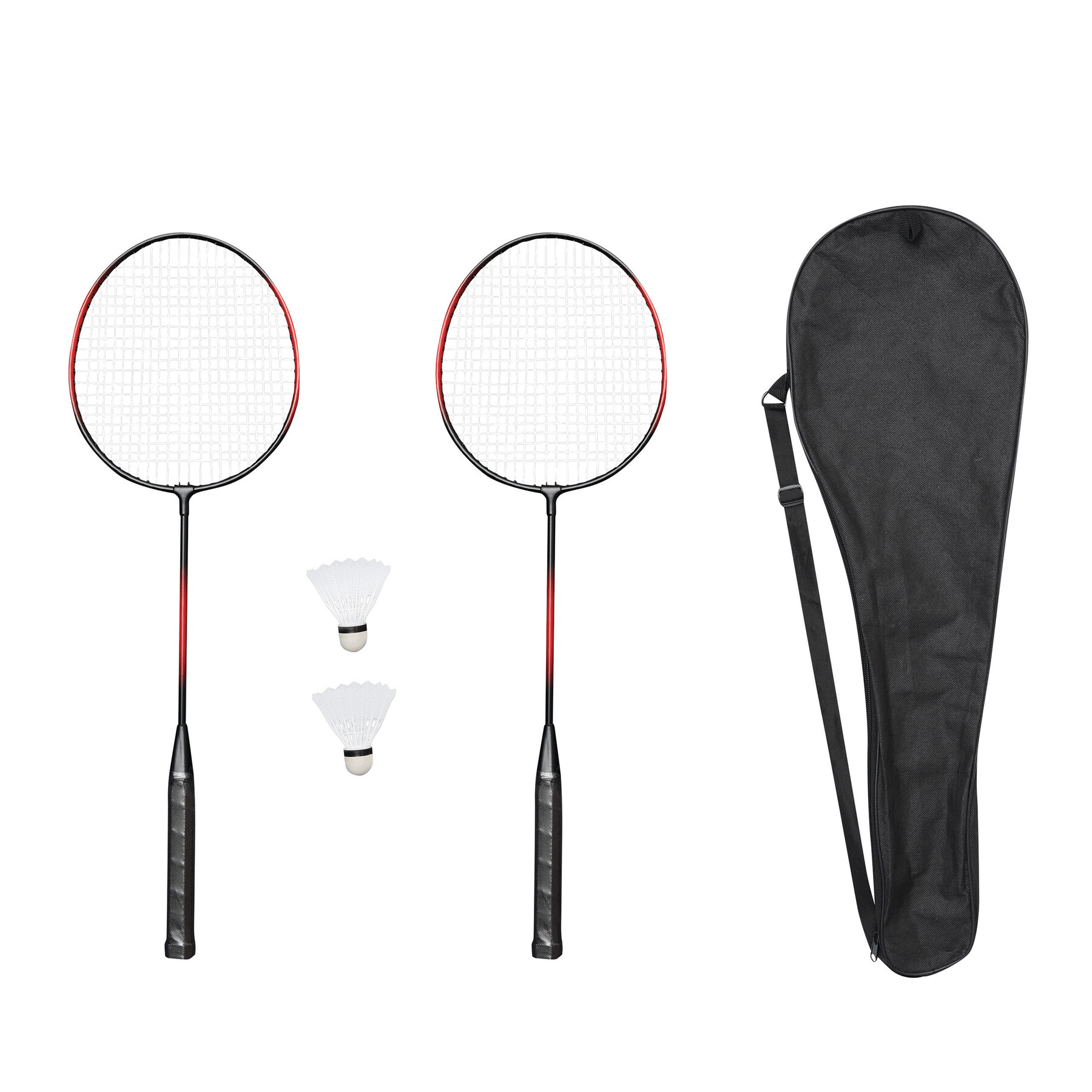 Badminton-Set SMASH, rot, schwarz
