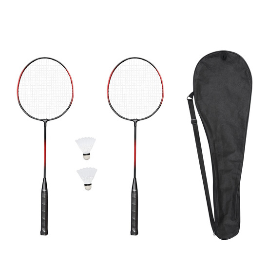 Badminton-Set SMASH, rot, schwarz