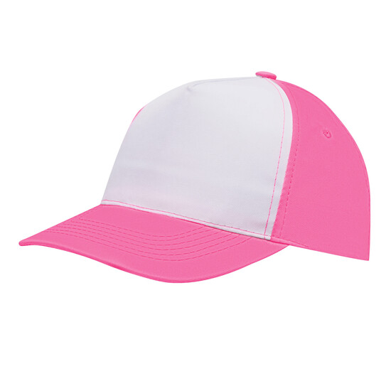 5-Panel-Cap SHINY, pink, weiß