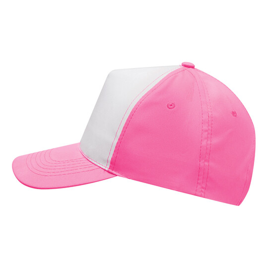 5-Panel-Cap SHINY, pink, weiß