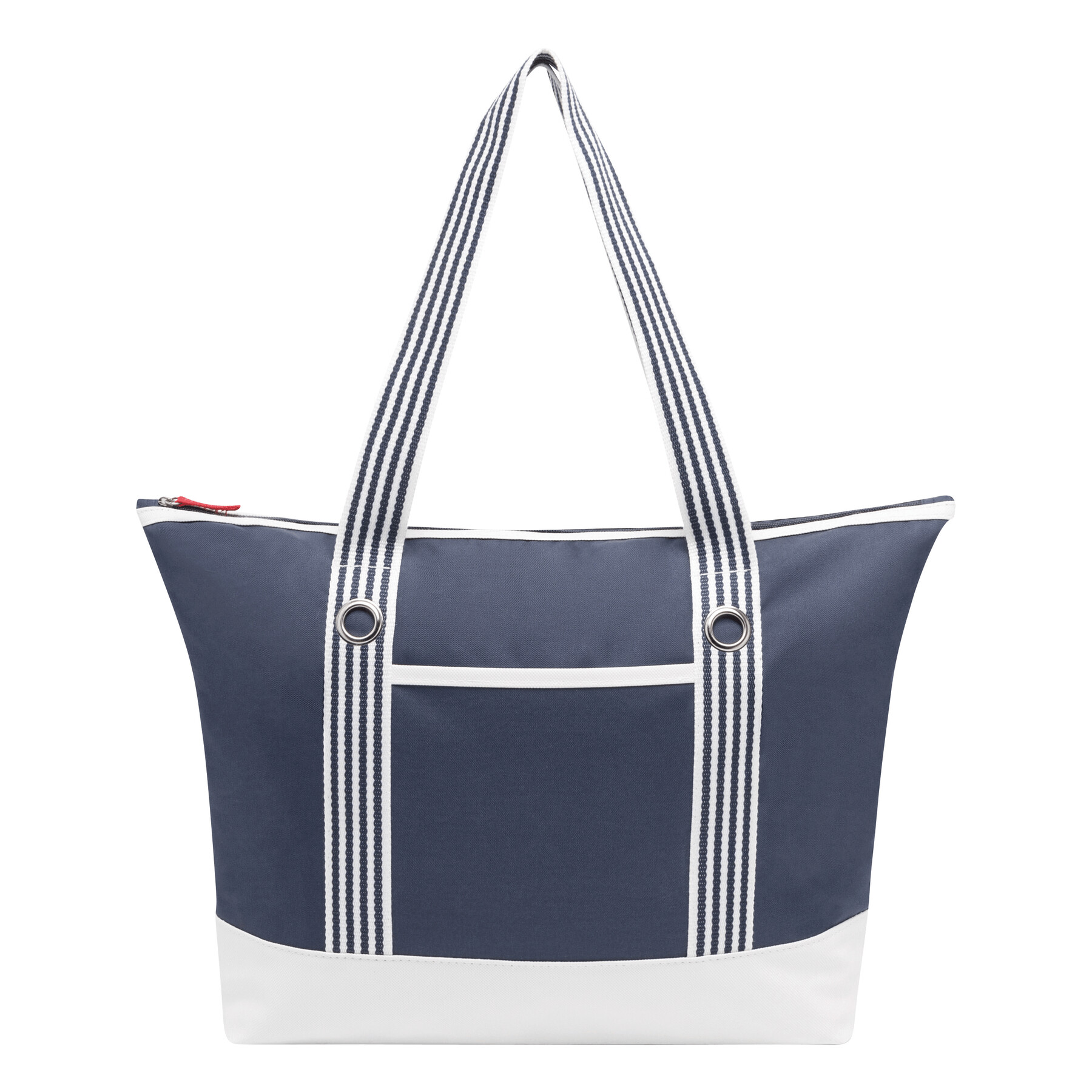 Strandtasche MARLENE, beige, marineblau