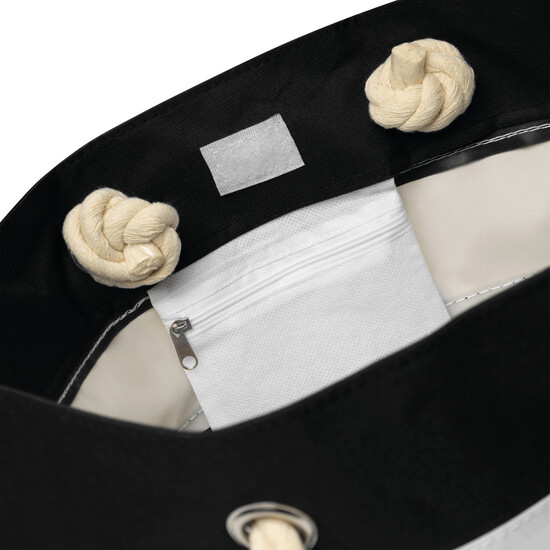 Strandtasche SYLT, schwarz, weiß