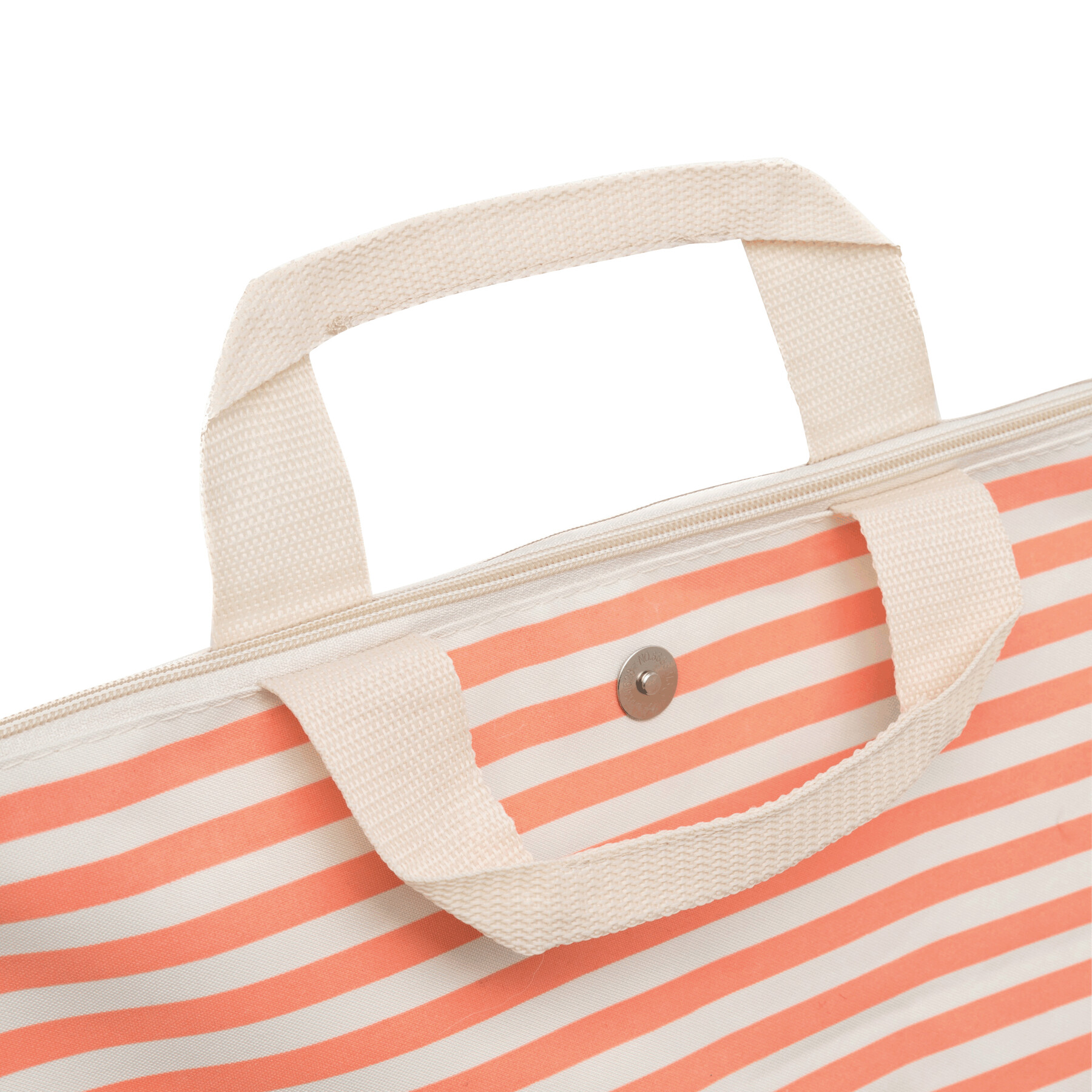 Strandtasche JUIST, beige, rot