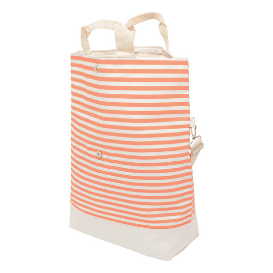 Strandtasche JUIST, beige, rot