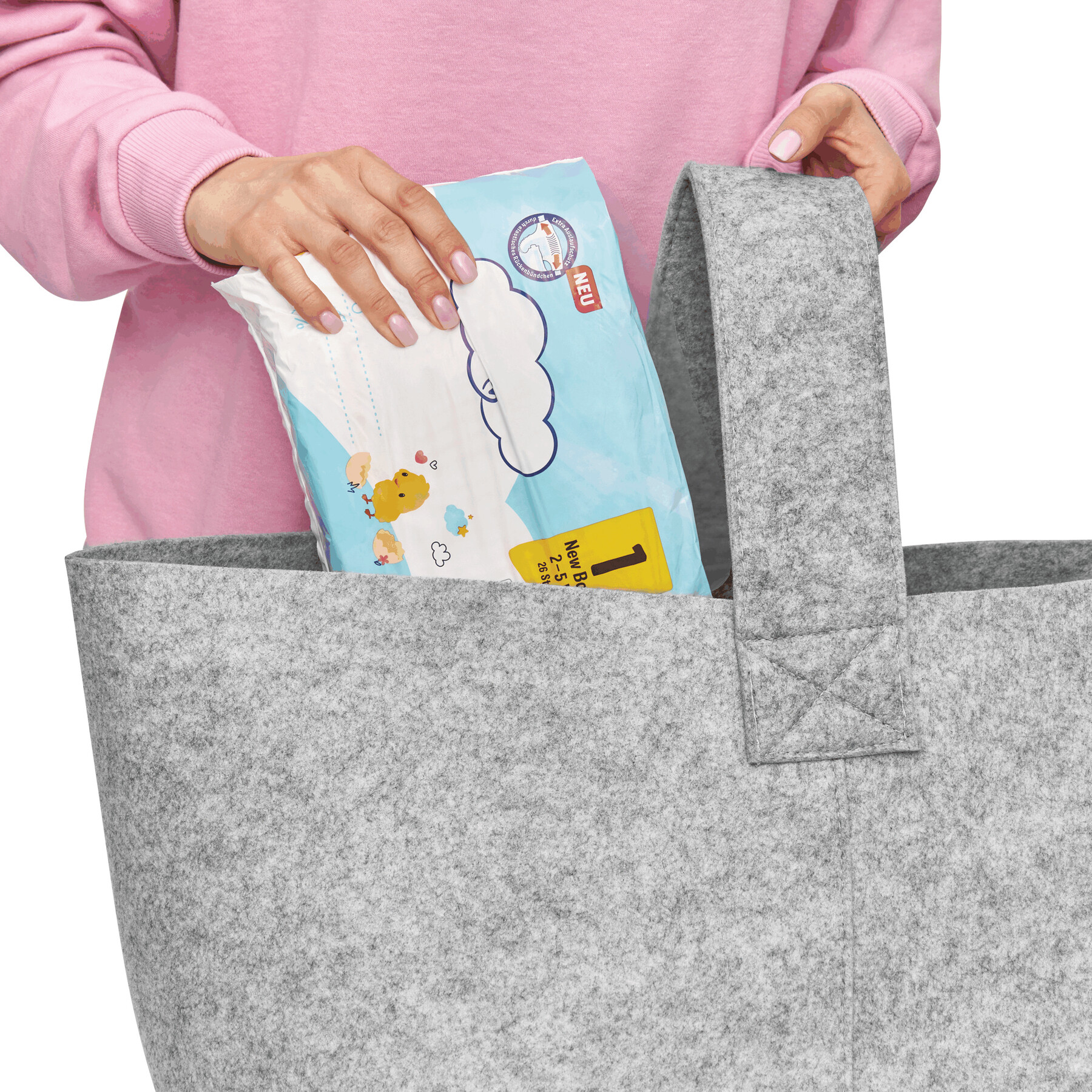 Kaminholz-Tasche COSY, grau