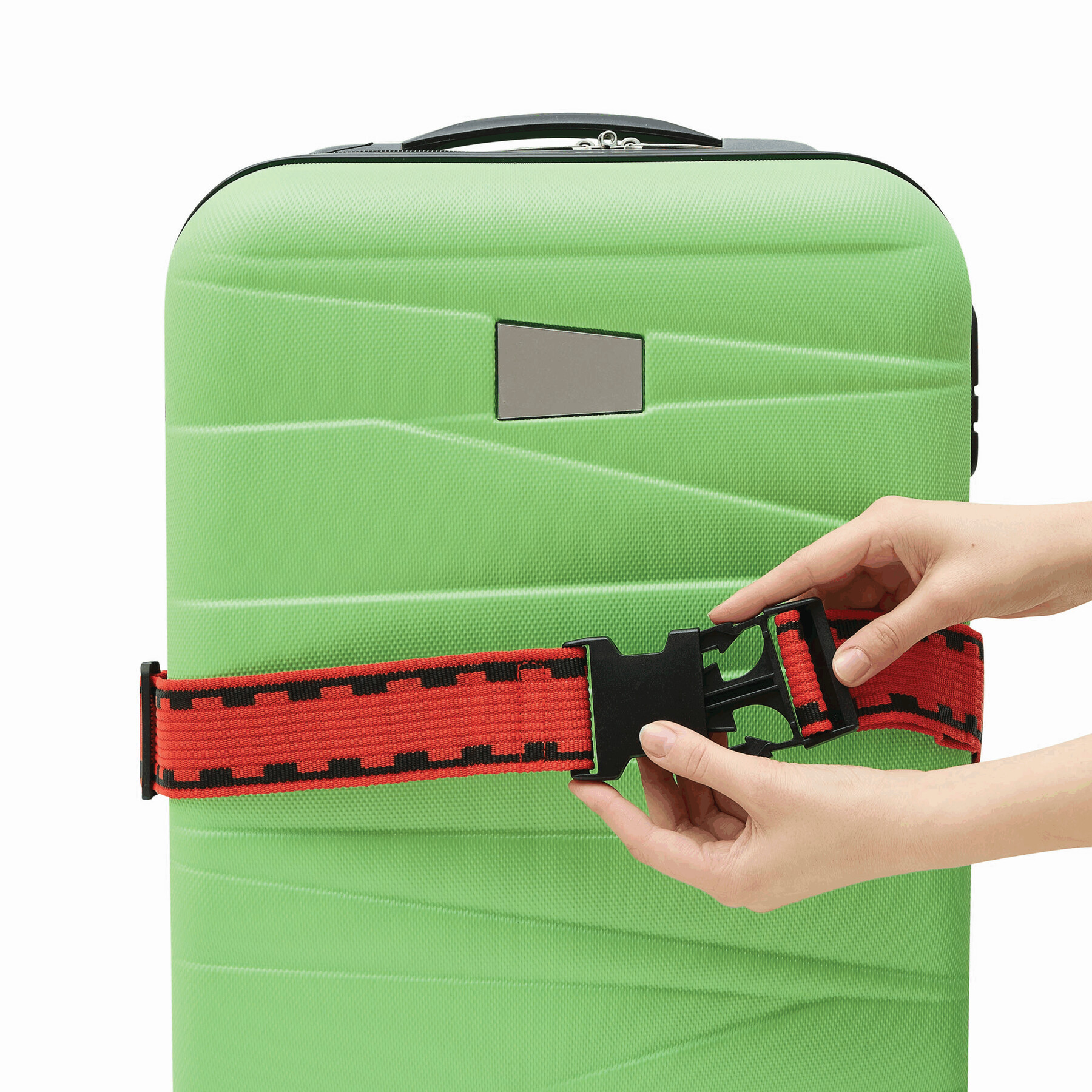 Koffergurt FIX, grün, rot, schwarz