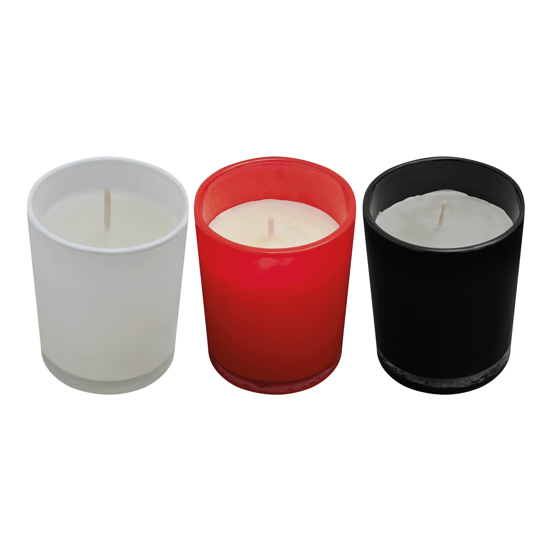 Kerze im Glas SPHERE, rot