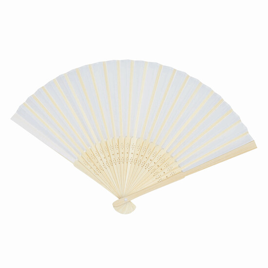 Faltbarer Fächer BAMBOO COOL, weiß