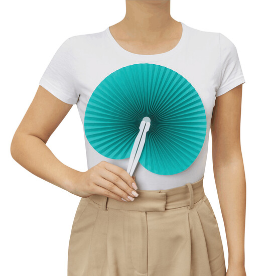 Faltbarer Fächer PEACOCK, petrol