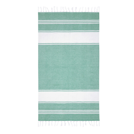 Großes Strandtuch / Saunatuch SUN & STEAM, grün, weiß