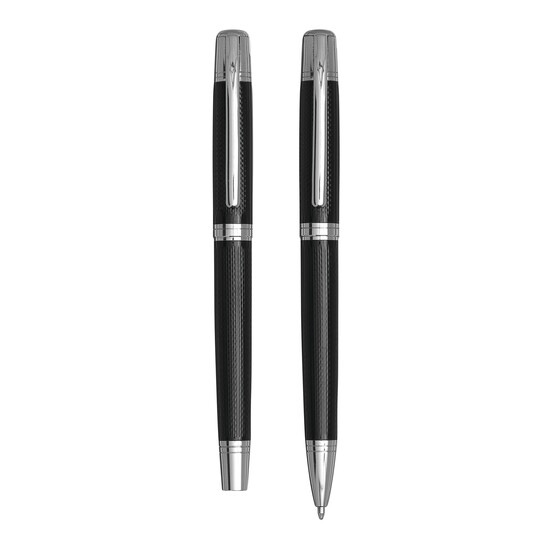 Schreibset MANZONI, schwarz, silber