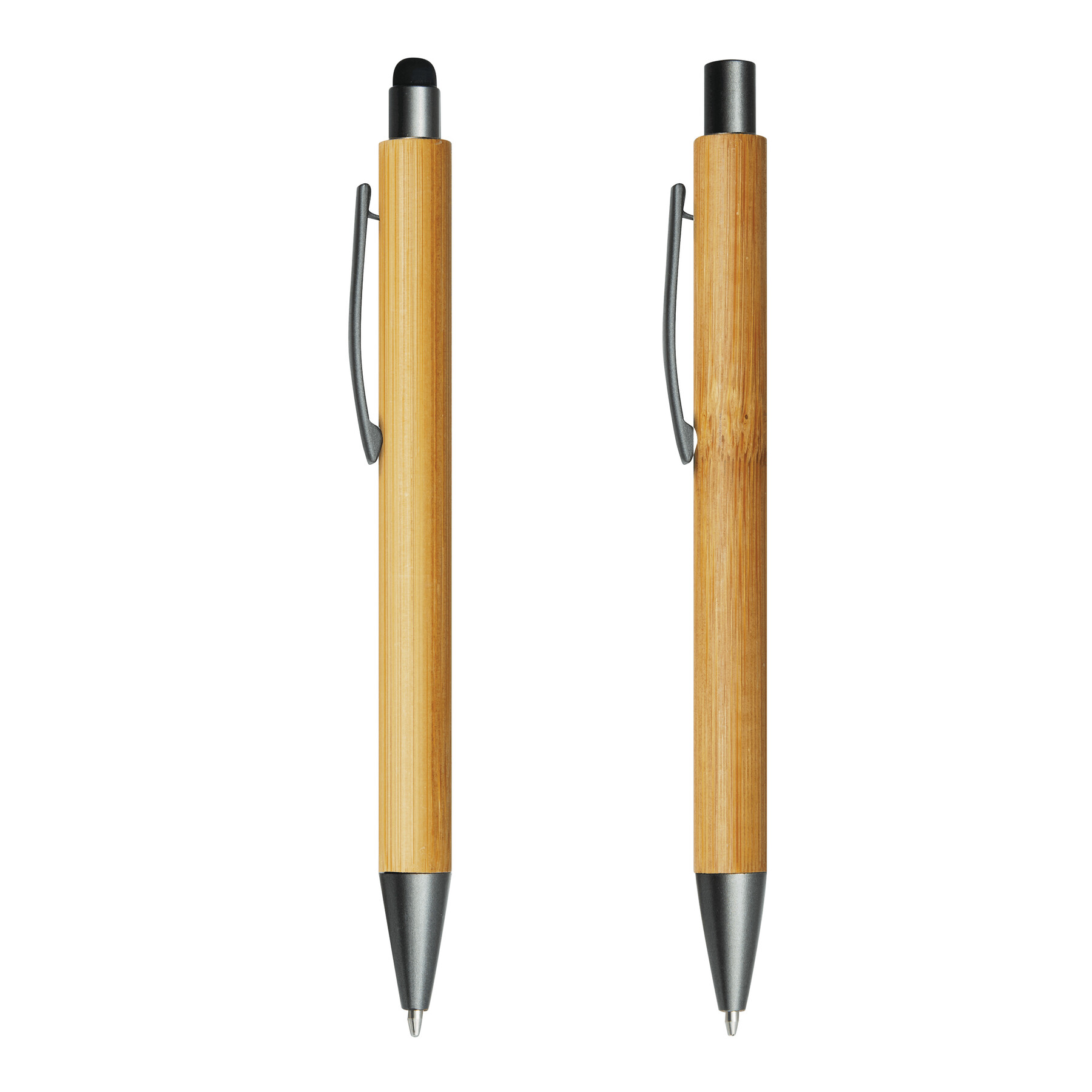 Schreibset DOUBLE BAMBOO REVISED, braun, silber