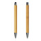 Schreibset DOUBLE BAMBOO REVISED, braun, silber