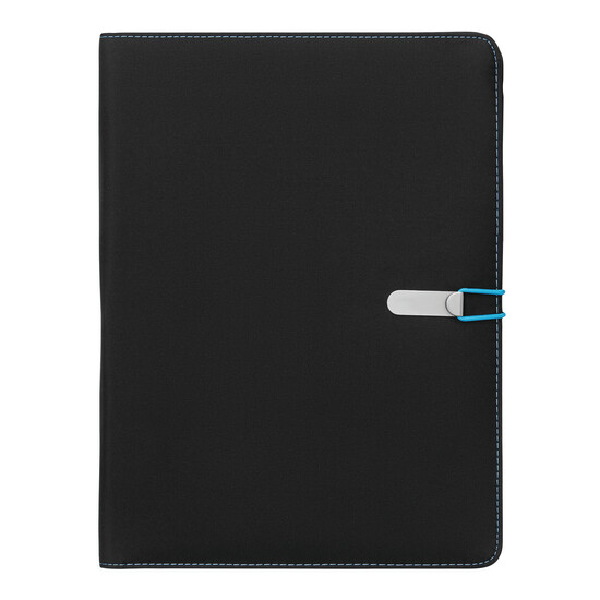 Dokumentenmappe SESSION, schwarz, türkis