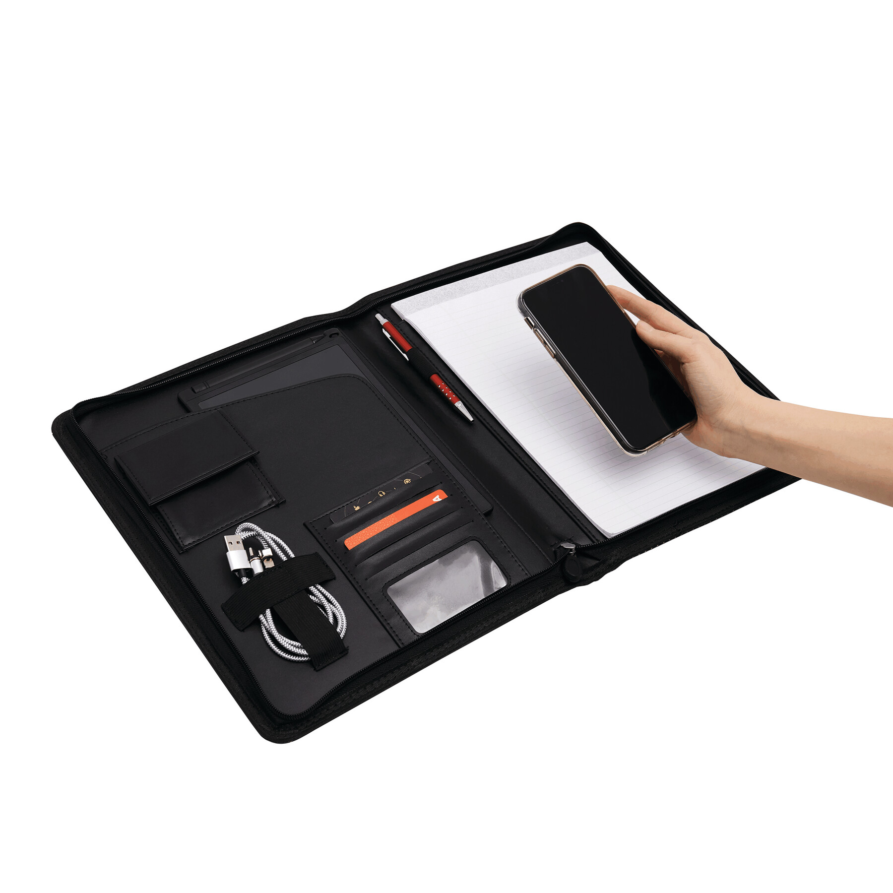 Portfolio HILL DALE ZIP im DIN-A4-Format, schwarz