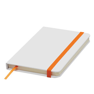 Notizbuch AUTHOR im DIN-A6-Format, orange, weiß